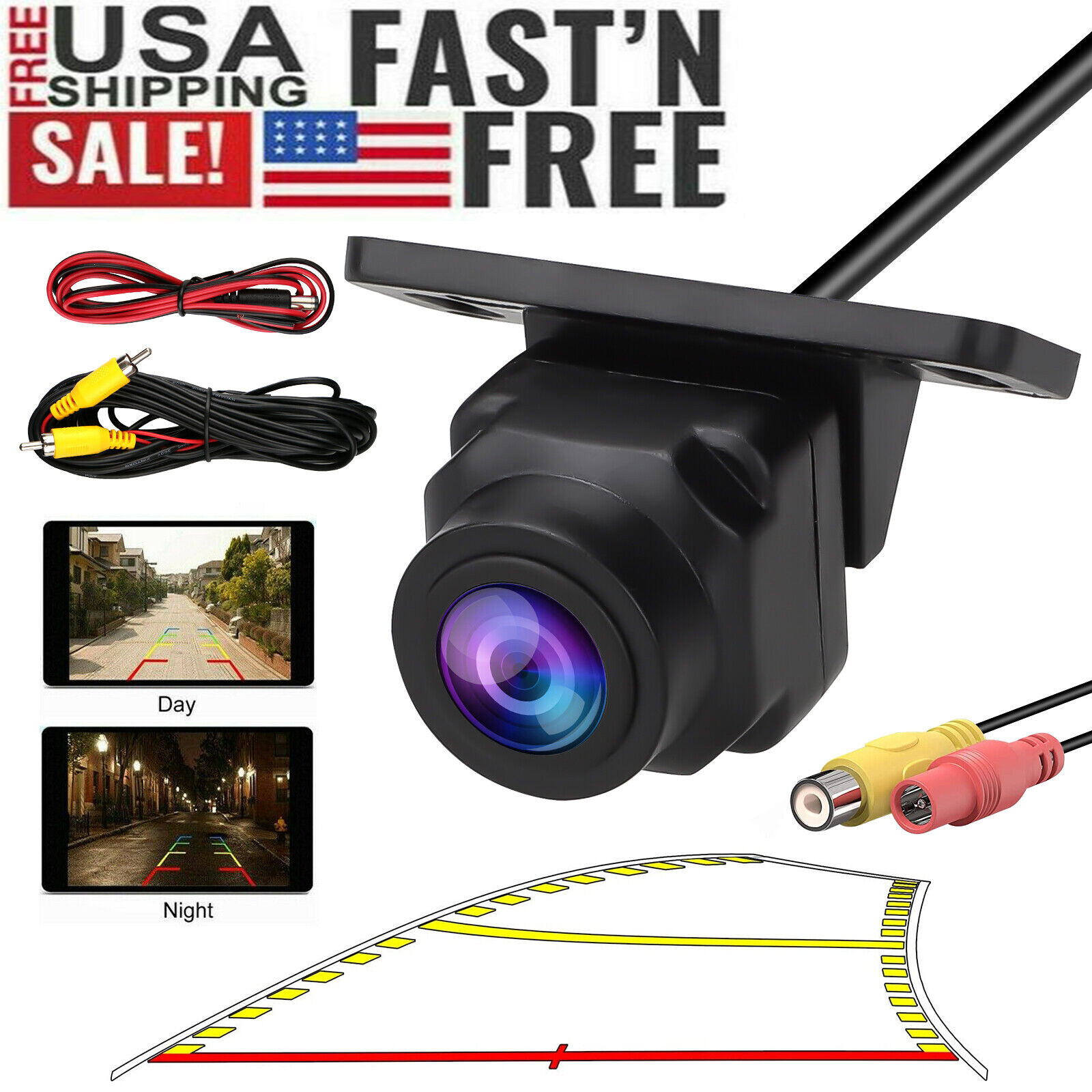 1080P Car Auto Rear View Reverse Backup Parking Camera Waterproof Night Vision