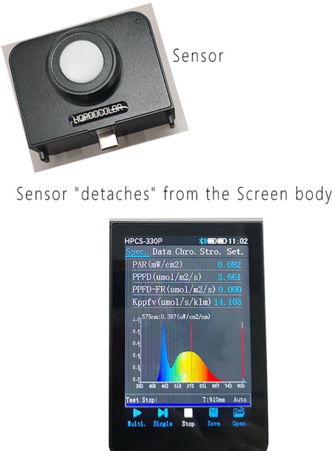 Hopoocolor Model HPCS-330P Wave 350-800nm