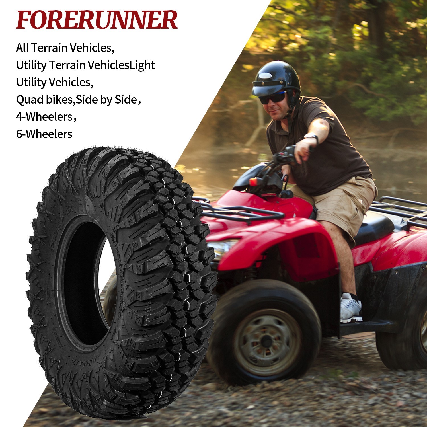 Full Set 32x10x15 ATV UTV Tires 32x10-15 8PR Radial 32 10 15 Mud All Terrain