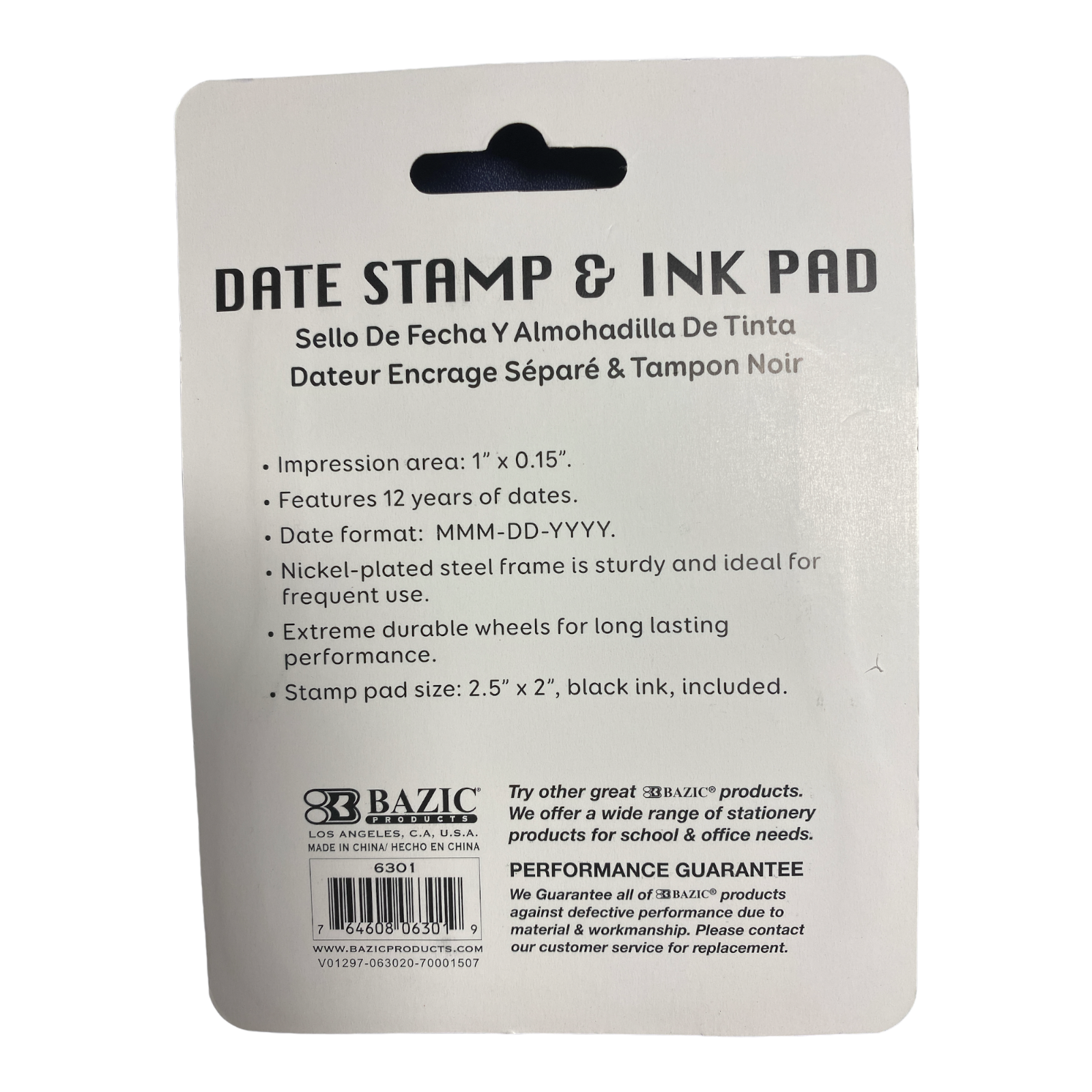 Date stamp & Ink pad black Ink Extreme quality for long lasting performance 2031