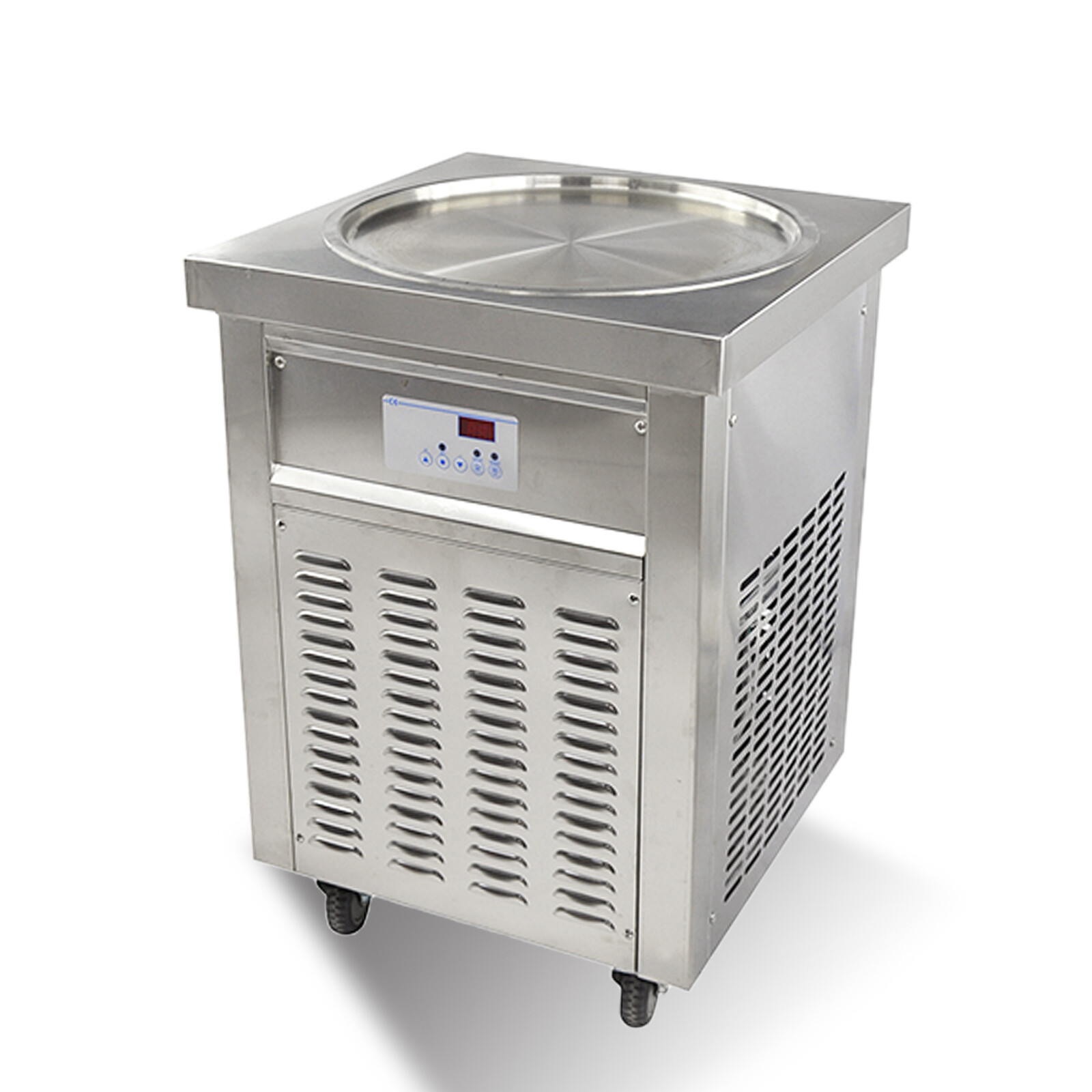 Kolice ETL Commercial Ice Cream Roll Machine, 22" (55cm ) Single Round Ice Pan