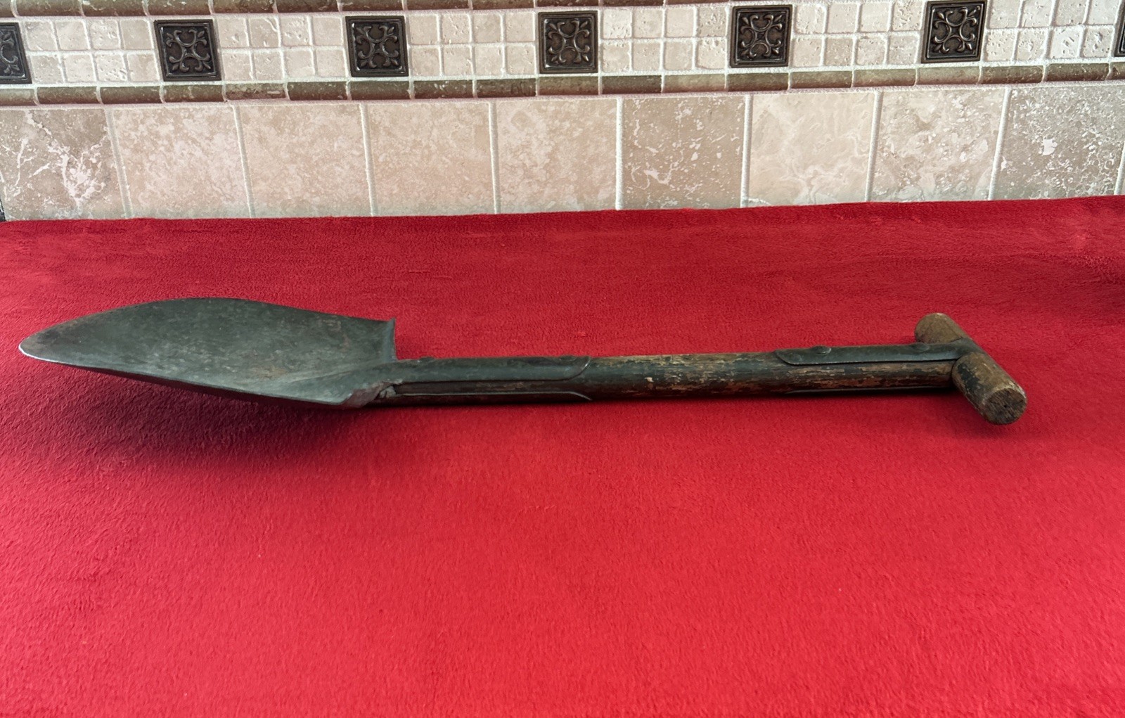 Antique Original WWI US Army Trench Shovel Entrenching Tool T-Handle M1910 WW1