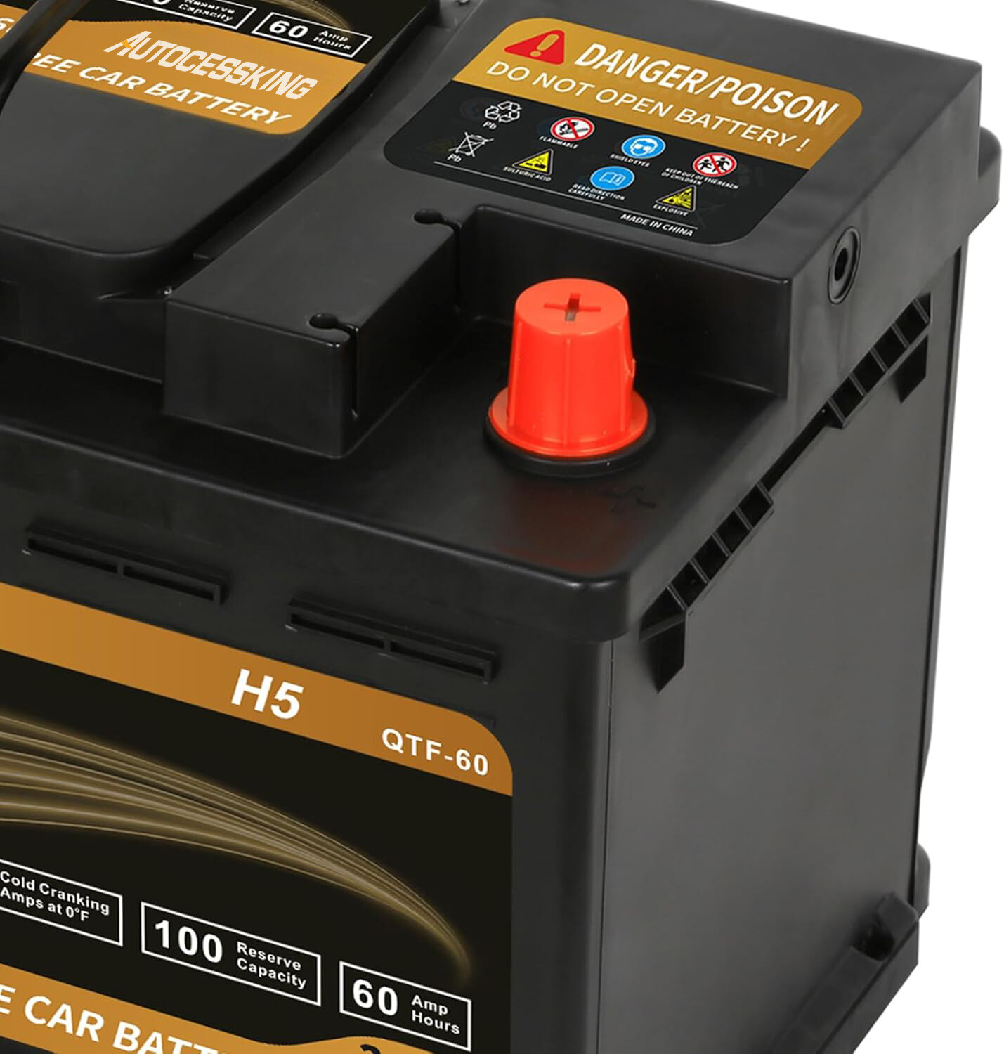 autocessking Platinum AGM Battery Group 47 100RC 680CCA Automotive H5 Battery