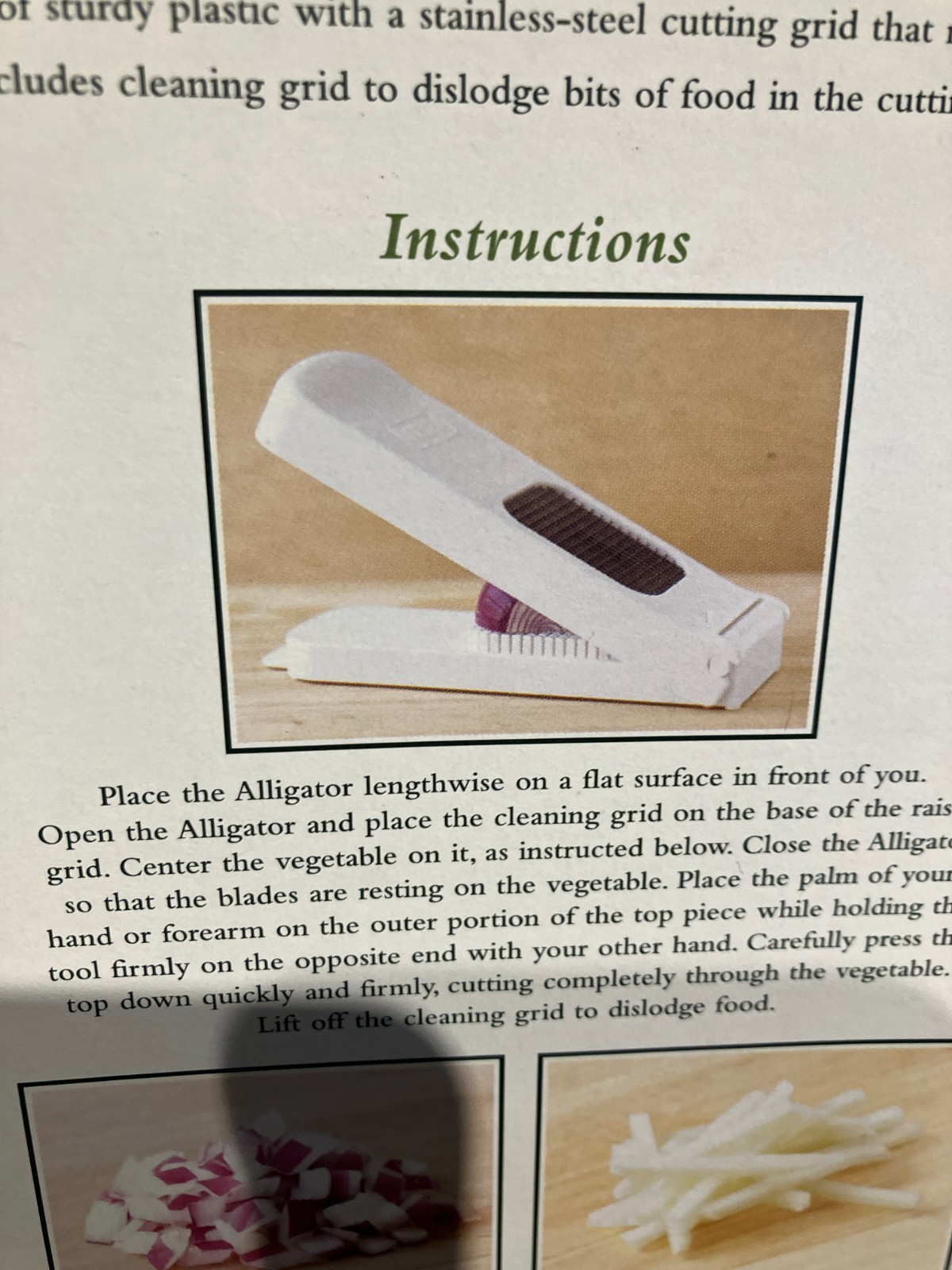 2004 WILLIAMS SONOMA ALLIGATOR VEGETABLE CHOPPER