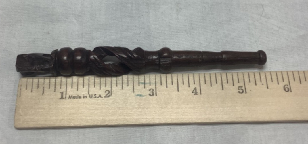 Set of 3 Hand-Carved African Elephant Ebony Wood Items Pen holders?