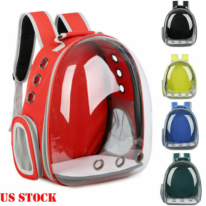 Portable Pet Carrier Bag Breathable Cat Dog Outdoor Travel Transparent Backpack