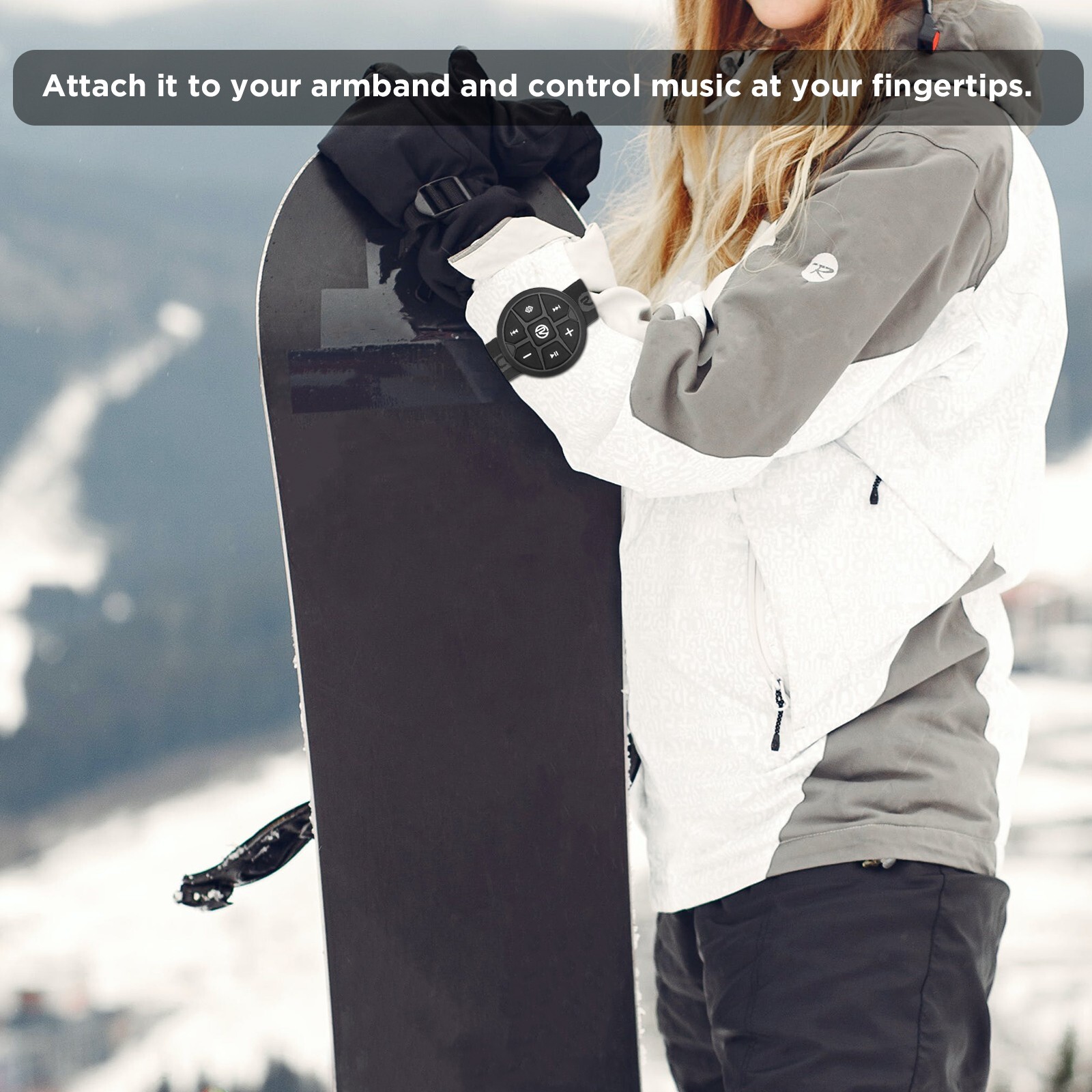 Recoil PRC2B Black Waterproof Bluetooth Wearable Media Button for Car Bike Boat