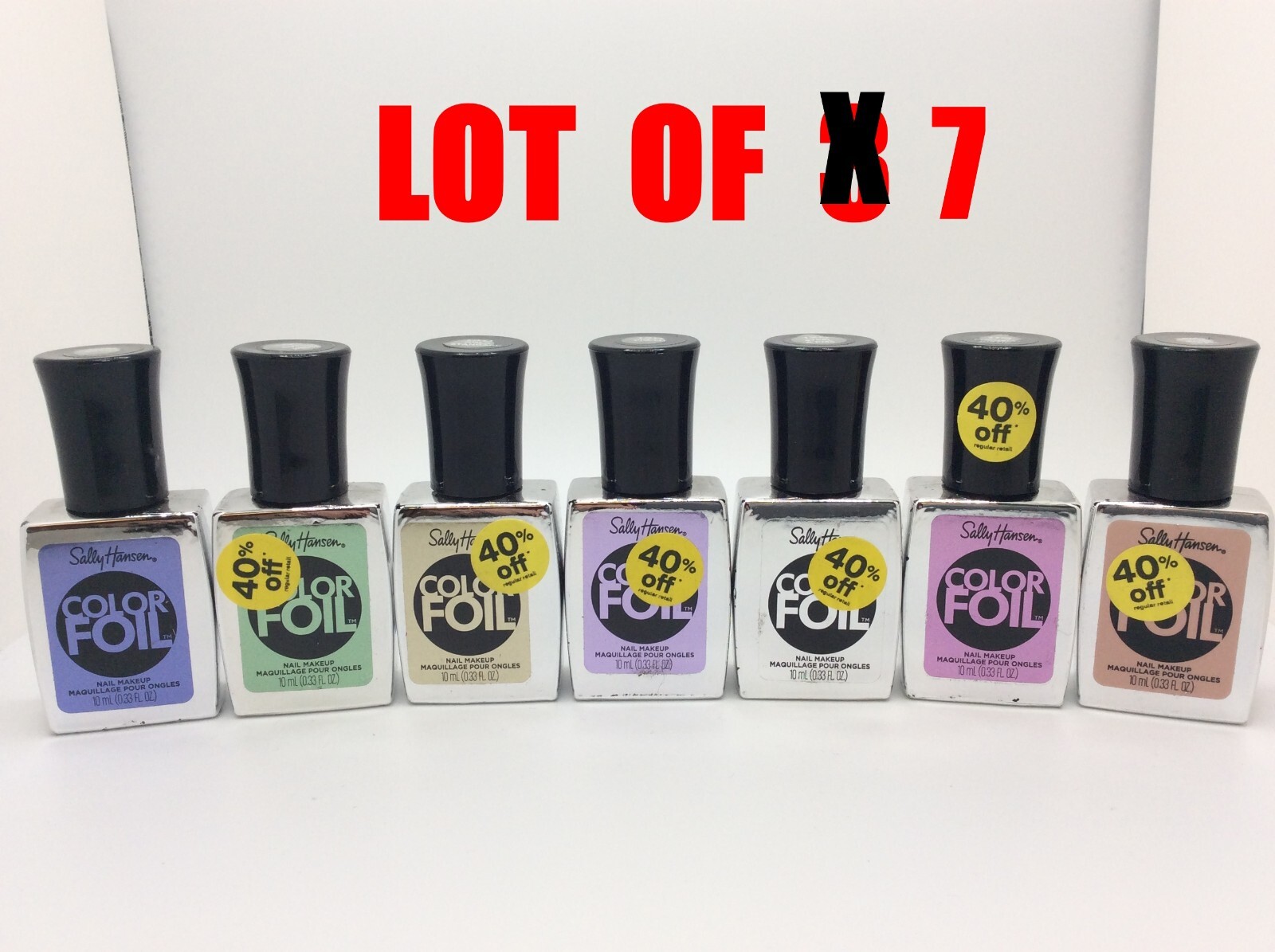 Sally Hansen Color Foil Nail Polish Steel A Kiss Violet Rose Beam Gold & More