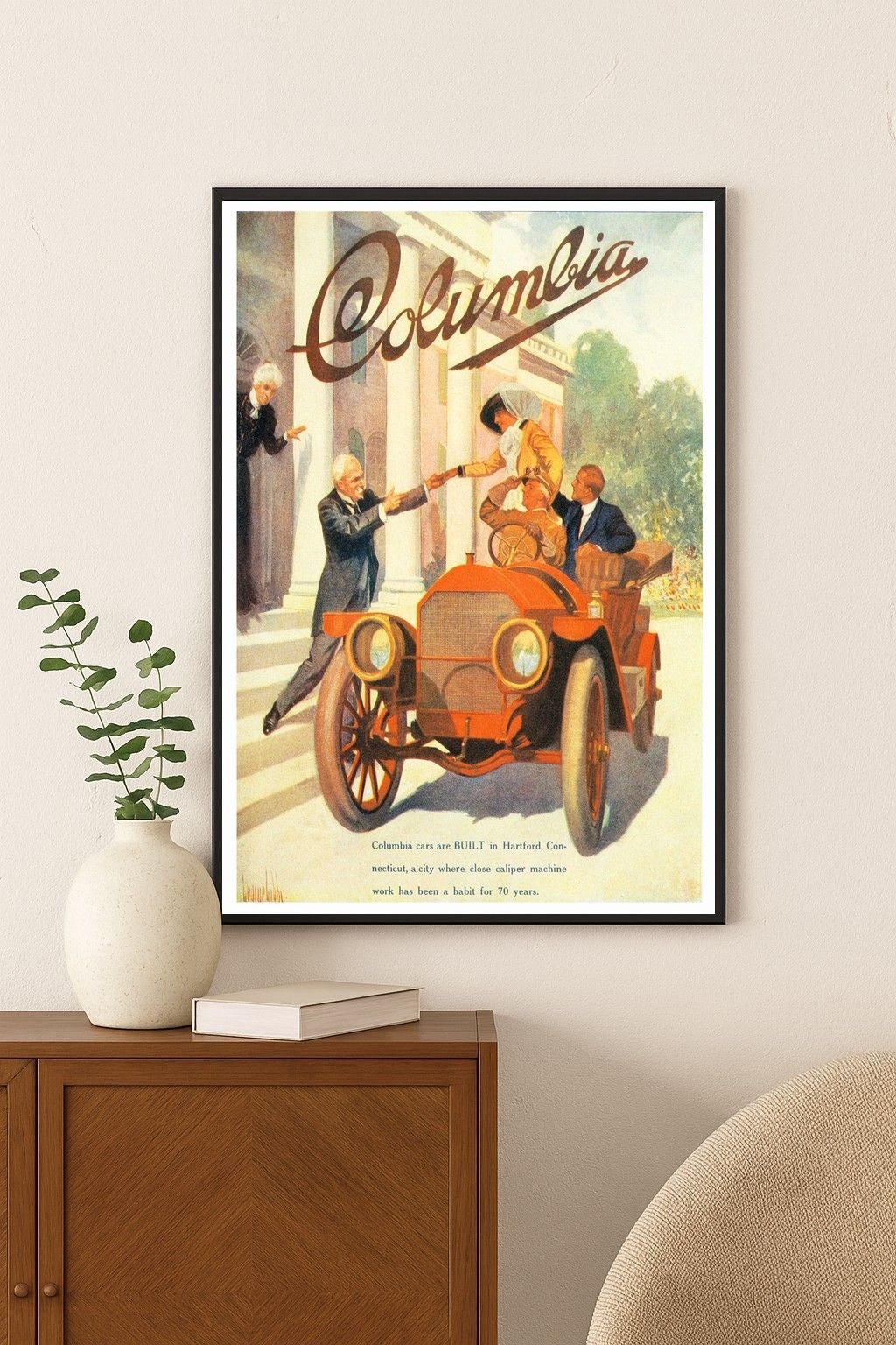 Columbia Cars Vintage Ad Poster - 24x36” - Rare Reprint 🤯💯 1905