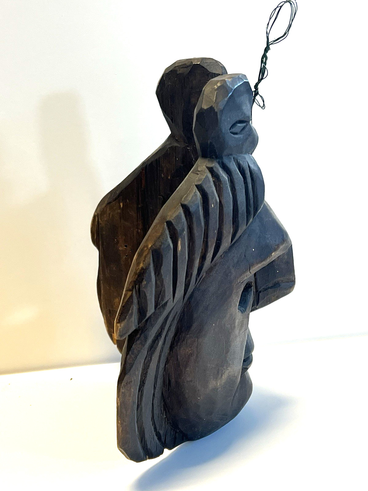 Antique Native American indian Hand Carved Totem Style Wooden Wall Hanging Mask