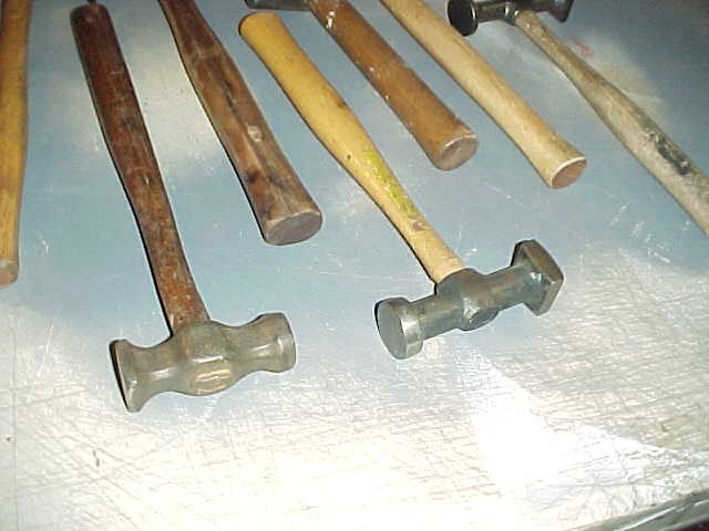 Auto Body Hammers Lot of (7) Old Shop Dolly Tools Fairmount GTW Bonney Dunlap