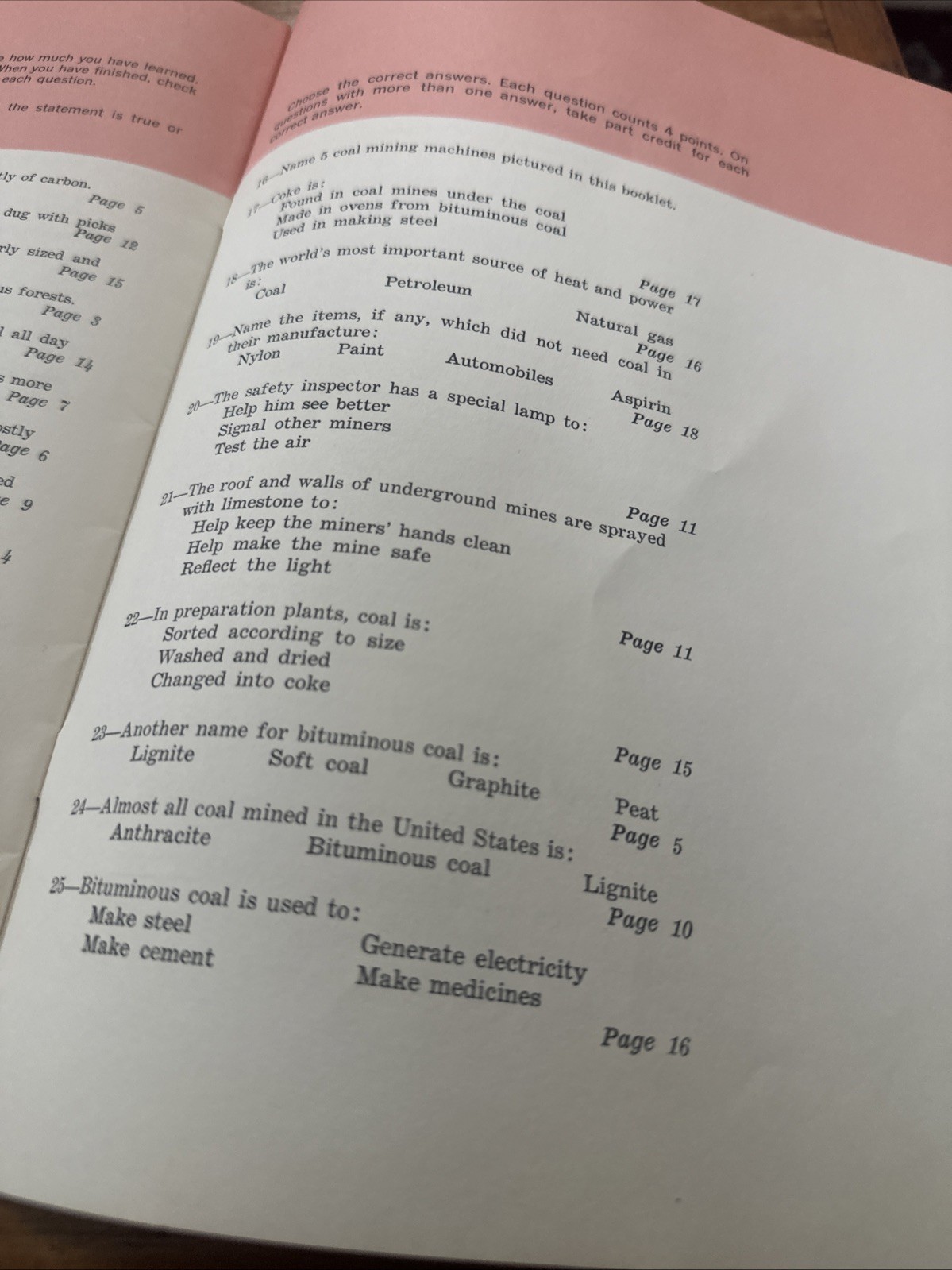 CLASS REPORT COAL by National Coal Association USA Vintage