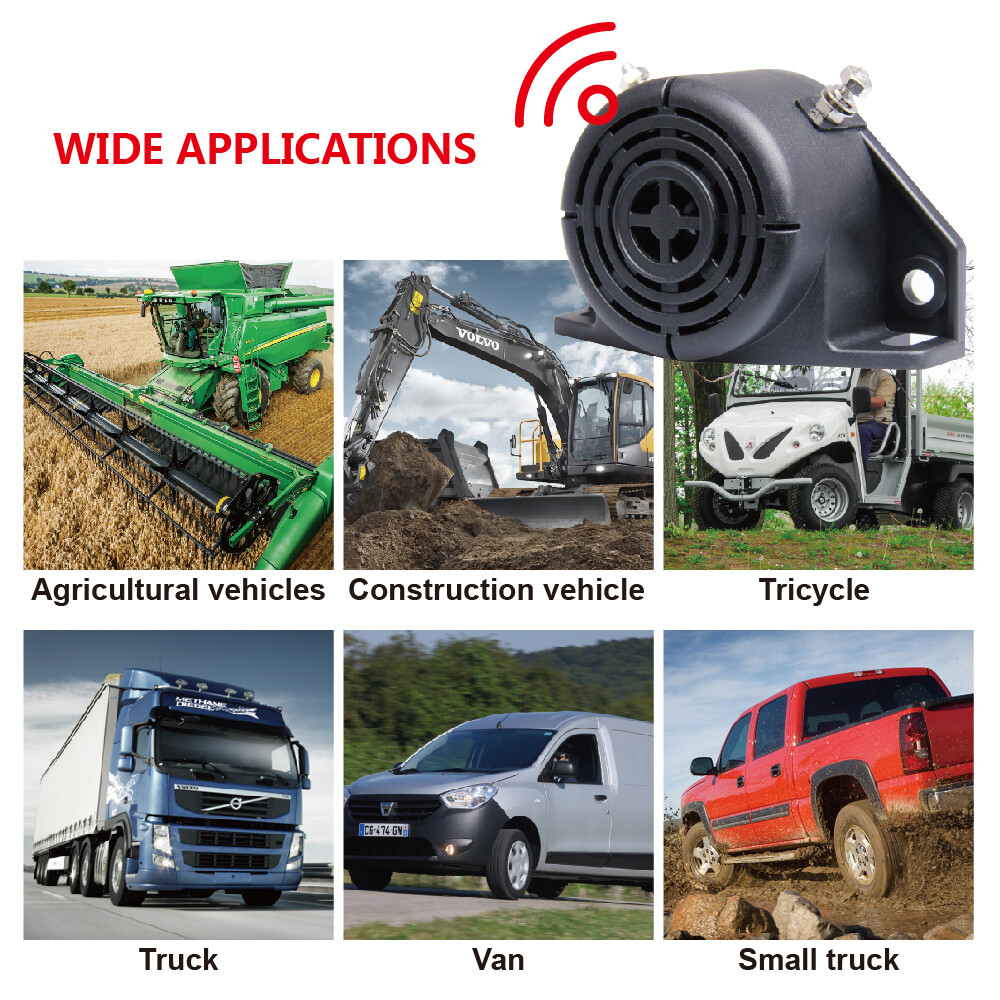 Universal 102dB Back-up Warning Alarm Beeper Reversing Horn Truck Heavy Vehicle