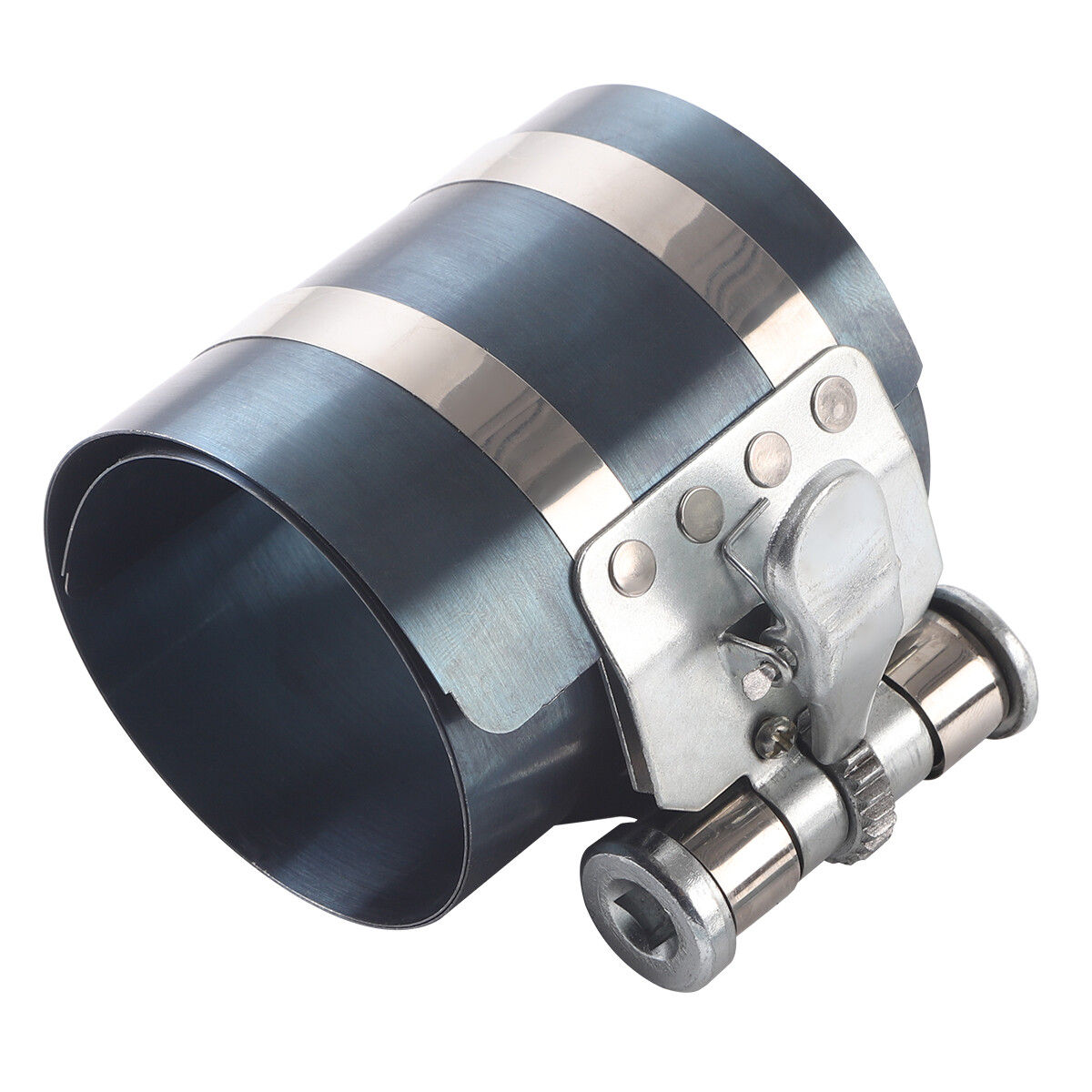 Piston Ring Compressor Professional Piston Install Tool with Wrench 2 1/8" to 7"