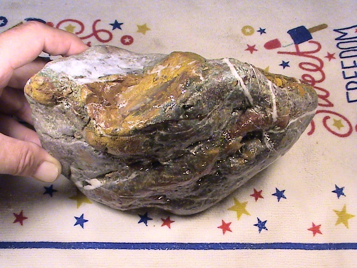 Dendritic Chalcedony Ocean Jasper Agate, Rough Lapidary Rock, 6 LBS, 15 OZ, R261