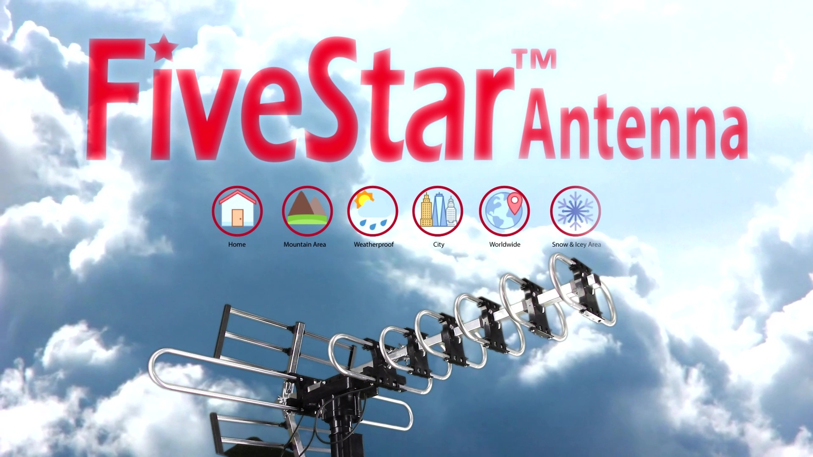 990 mile HDTV 1080P Outdoor Amplified Digital TV Antenna Rotor 360° UHF/VHF Home