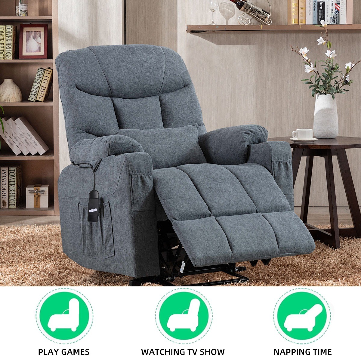 2 Button 5 Pin Recliner Remote Hand Control for Electric Power Lift Sofa Chair