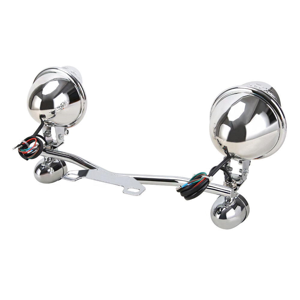 Passing Turn Signals Fog Spot Lights Bar Bracket For Harley Softail FatBoy FLSTF