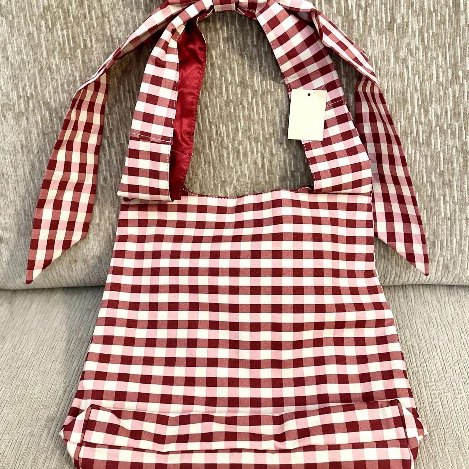 Barnes & Noble Valentine’s Day Book Tote Bag NEW With Tags 2026 Red White Check