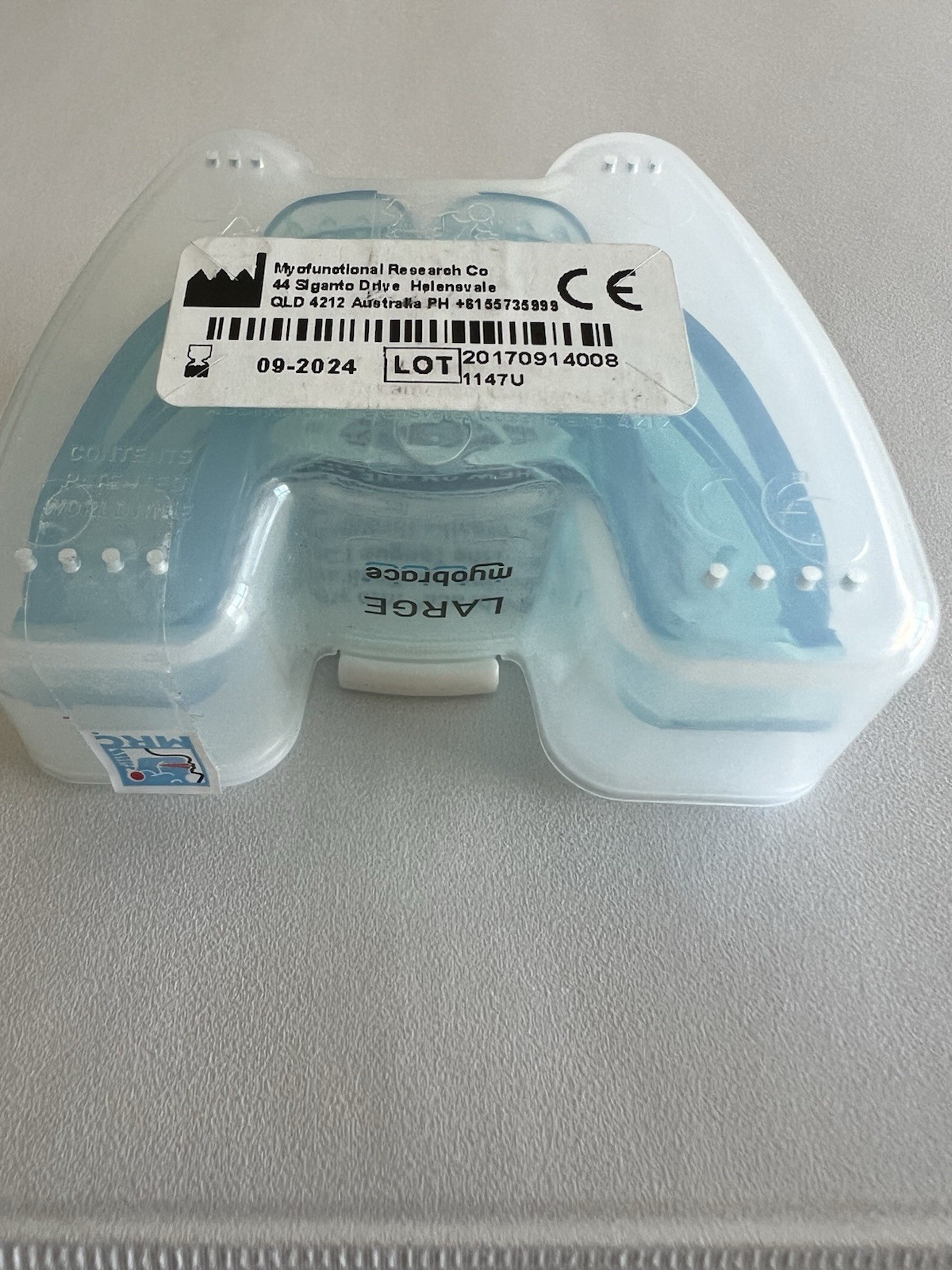 Myobrace Trainer stage 1 T1 orthodontic appliance TEEN Large Blue Genuine MRC