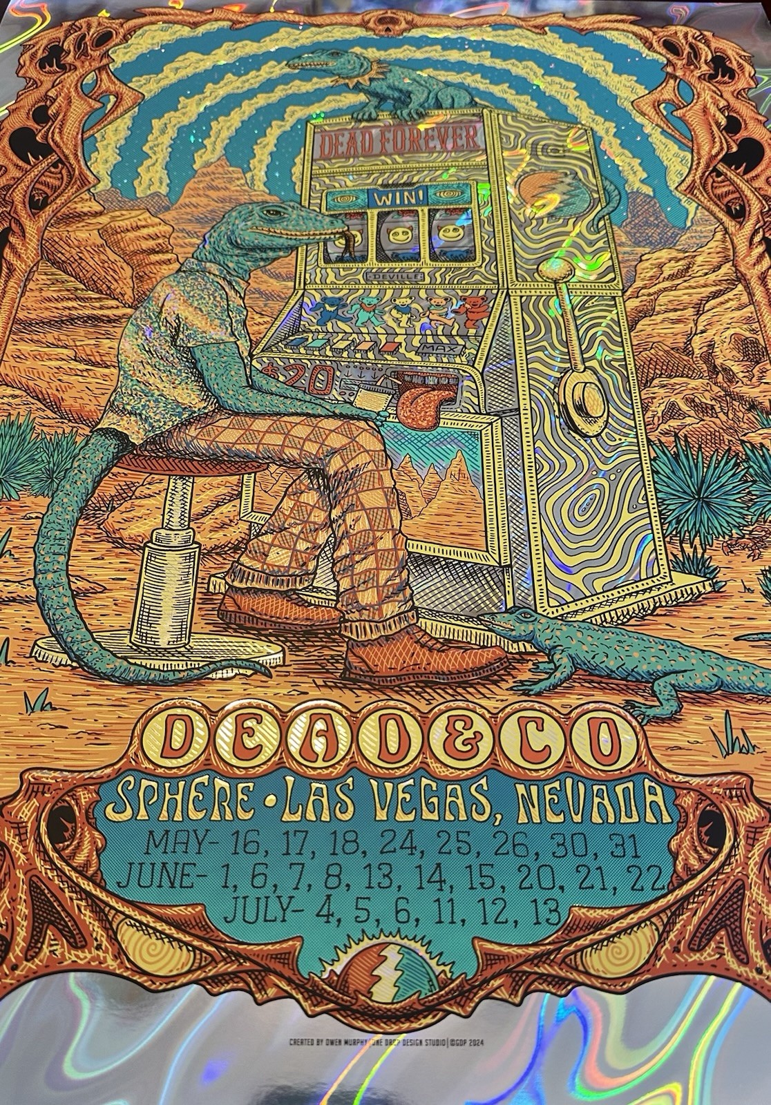 Dead & Company FOIL Poster 2024 Sphere Vegas Owen Murphy Printer’s Proof Mint!
