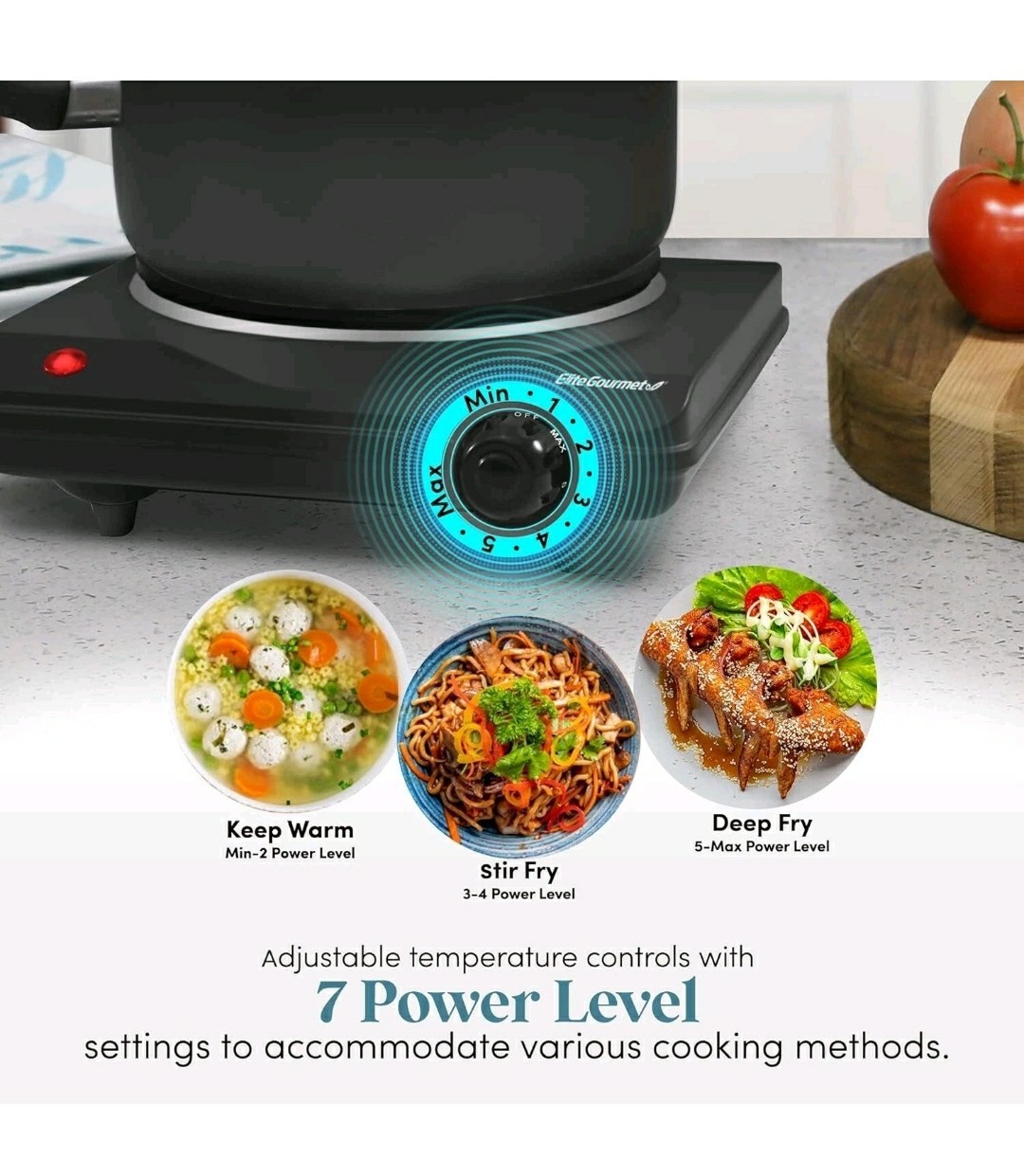 Estufa Cocina Hornilla Electrica Portatil Para Casa Apartamento Campamento 1000W