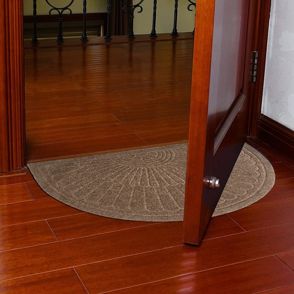 Rubber Doormat Indoor Outdoor Half Round Front Door Mat Non Slip Backing Floor M