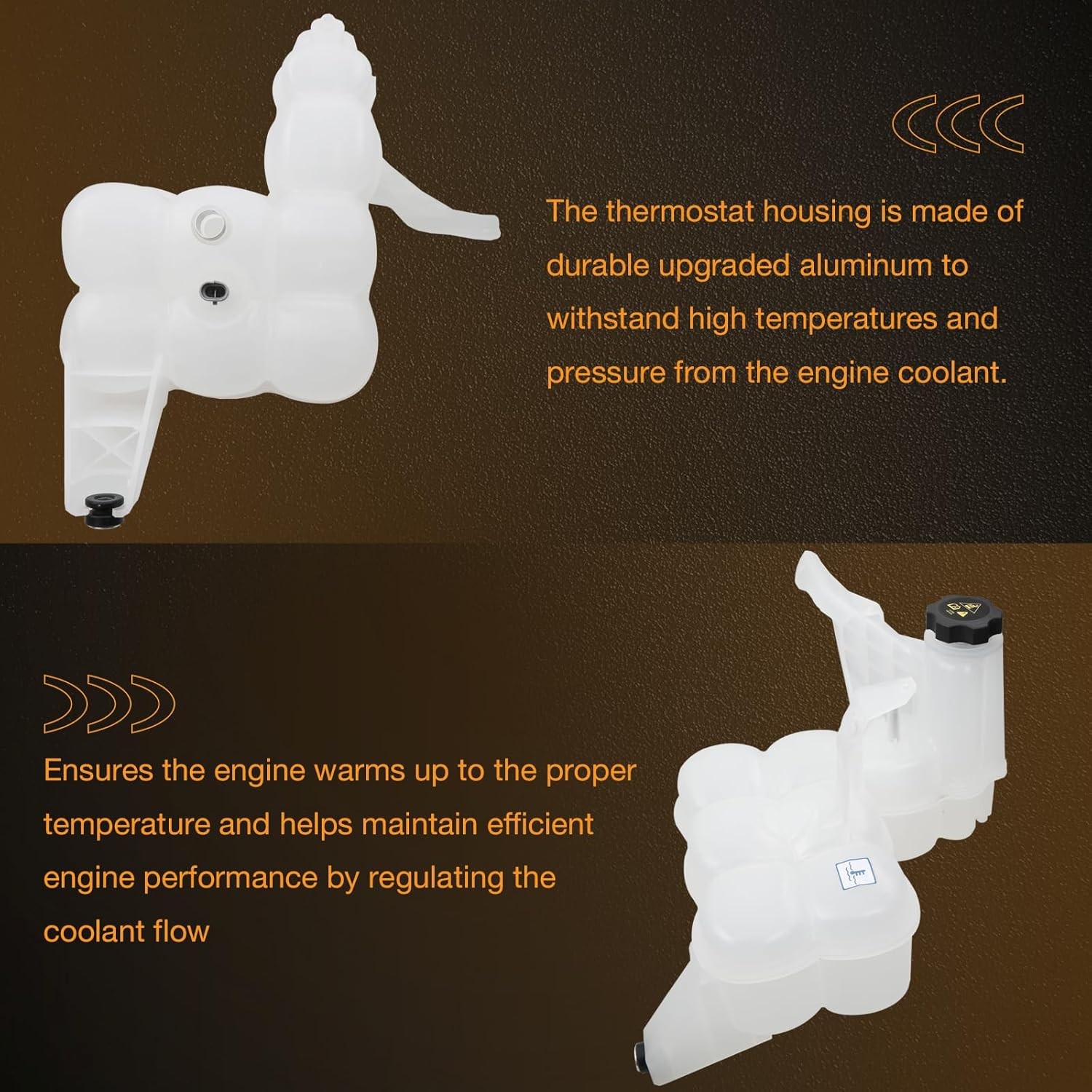 603-839 Engine Coolant Reservoir w/ Cap For 2013-2018 Ram 2500 3500 4500 5500