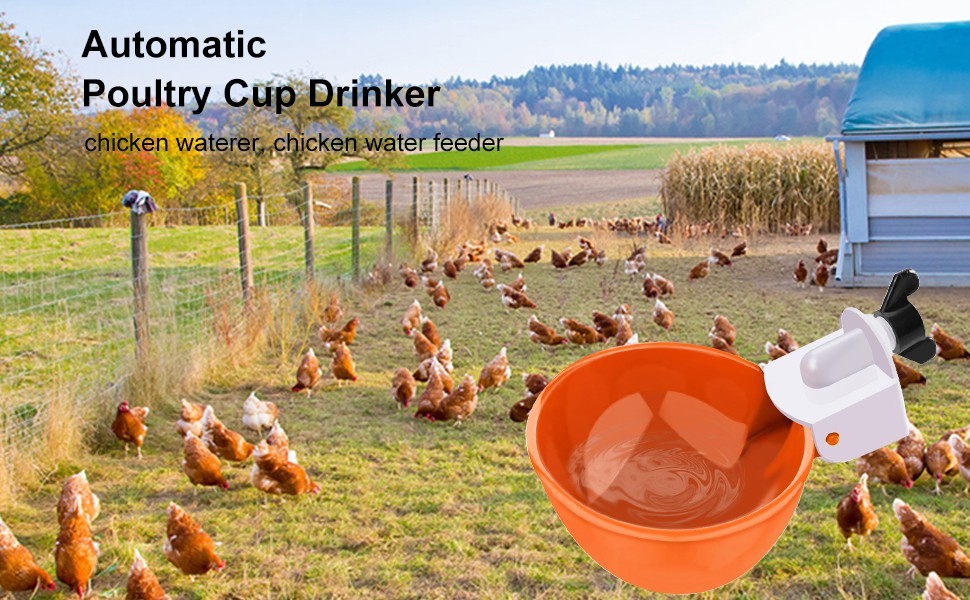 8 PCS Chicken Automatic Watering Cups Drinker Waterer for Duck Quail Hen Poultry