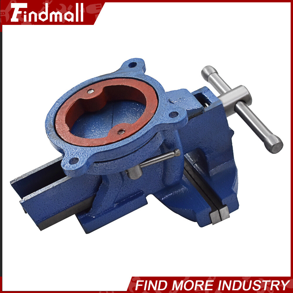 Findmall 5" Bench Vise with Anvil Swivel Locking Base Table Top Clamp Heavy Vice