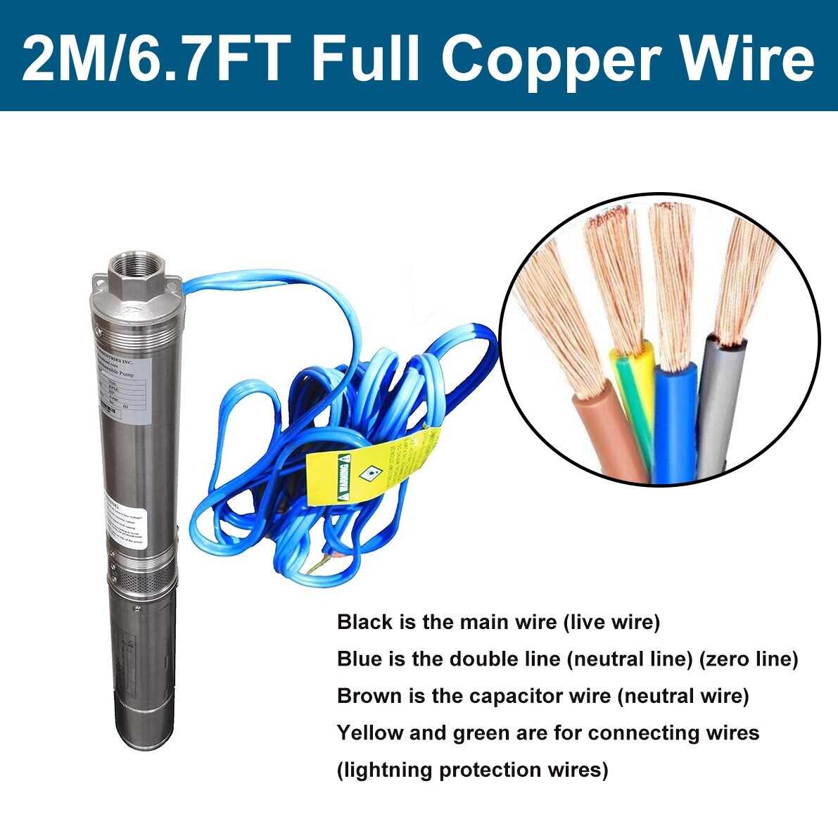 DC 48V 3" Solar Pump Submersible Pump Bore 500W Deep Well Pump + MPPT Controller