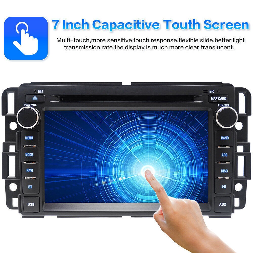 Car Radio Stereo DVD Apple Carplay For Tahoe Yukon Silverado Traverse 2007-2013