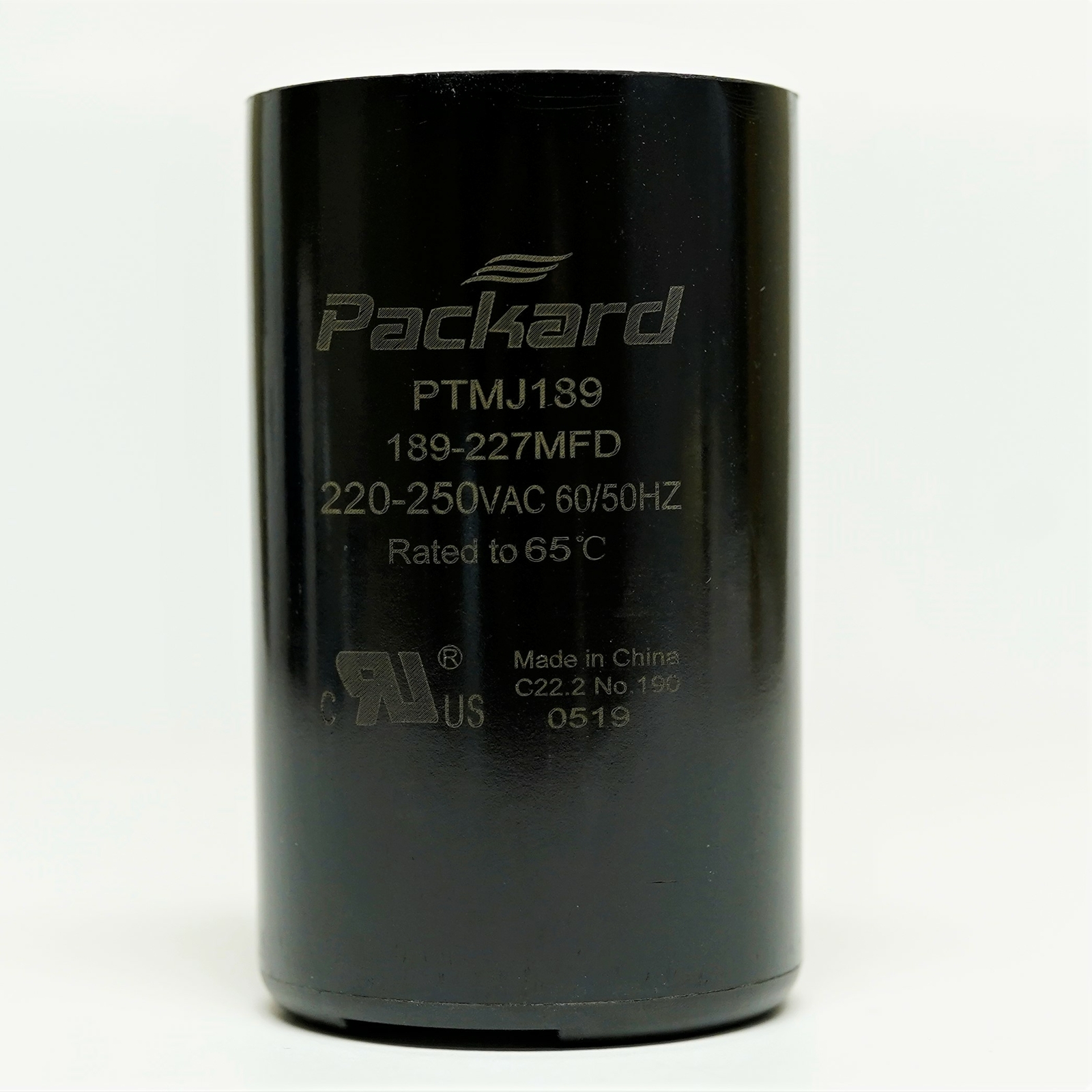 Packard PTMJ189 Motor Start Capacitor 189-227 MFD UF / 220-250 VAC