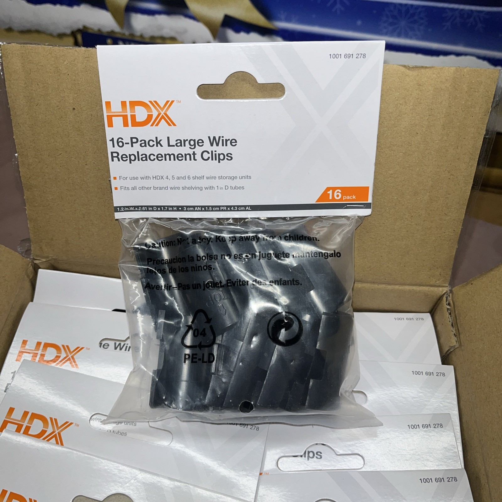 HDX 16 Pack Large Wire Replacement Clips For 1” Tubes