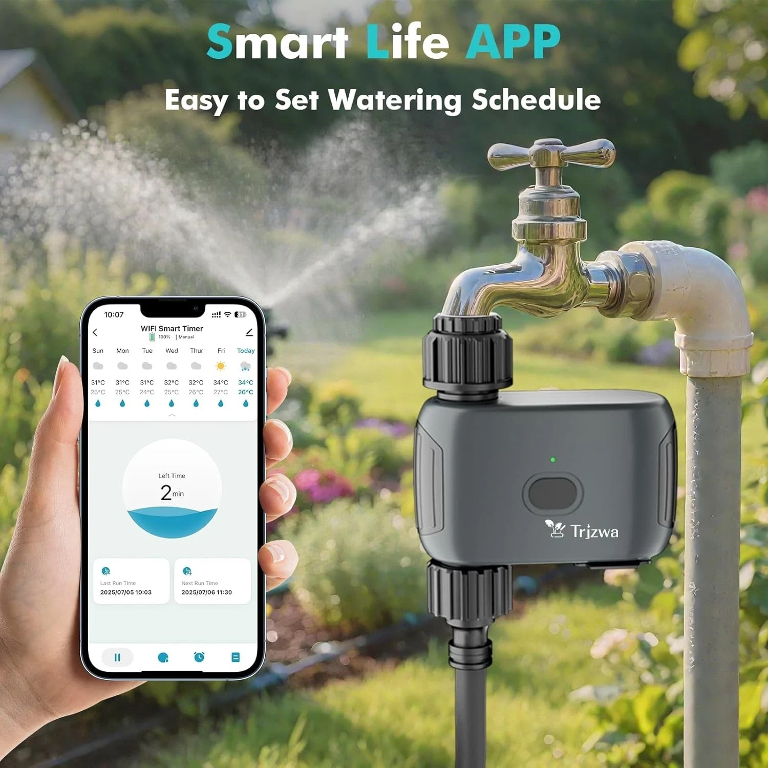 SMART WATER TIMER for GARDEN HOSE WiFi ENABLED ALEXA GOOGLE AUTOMATIC SPRINKLER