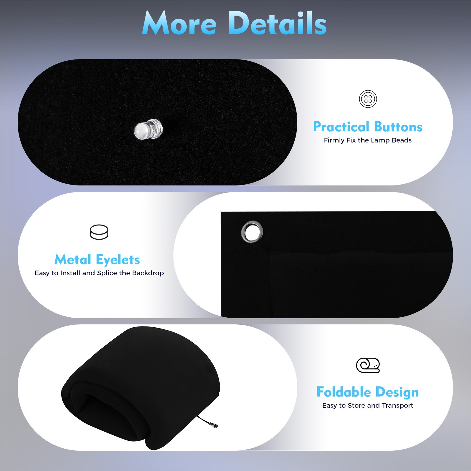 LED Star Stage Backdrop Star Curtain DMX512 Background Starry Sky W/ Controller