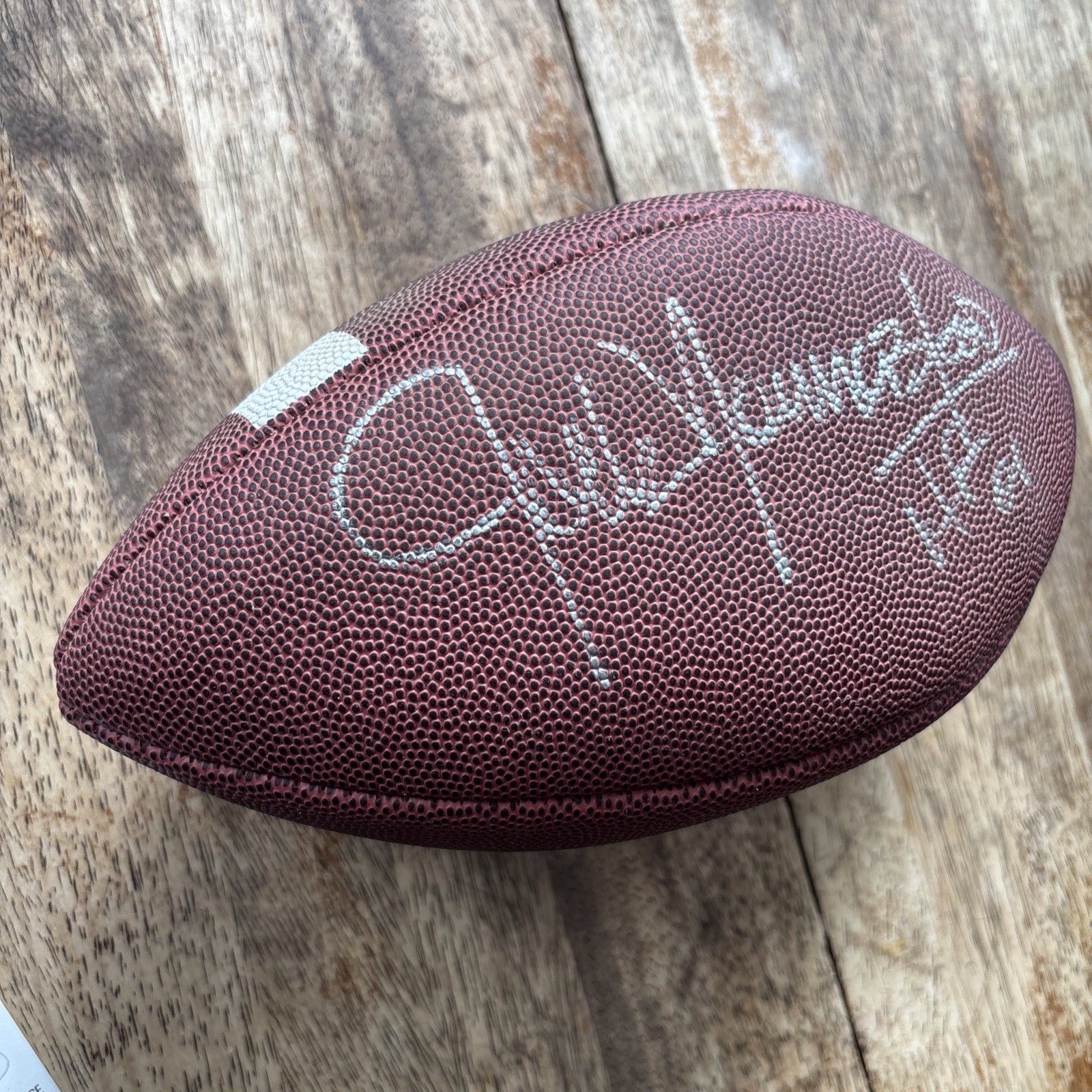 Jack Youngblood Signed Stat Football, JSA, Blood Inscription + HF 01