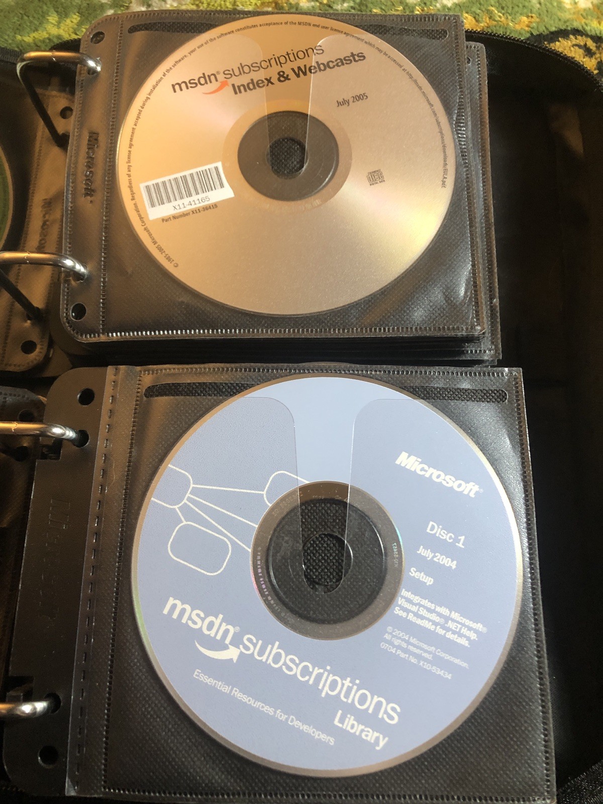 70 Microsoft Developer Network MSDN Discs Library 2001 to 2005 Bulk Lot Binder