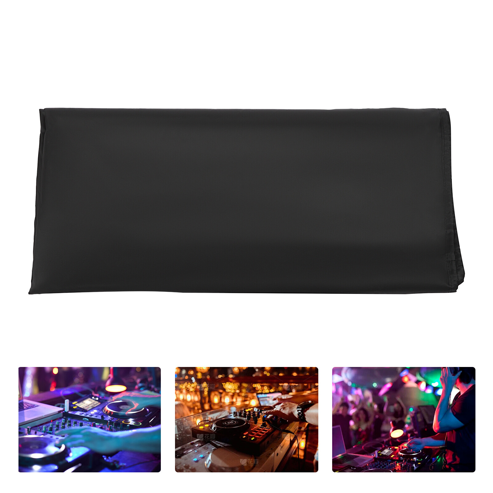 Black DJ Stand Decorative DJ Display Stand Scrim DJ Facade Event Booth Cover US