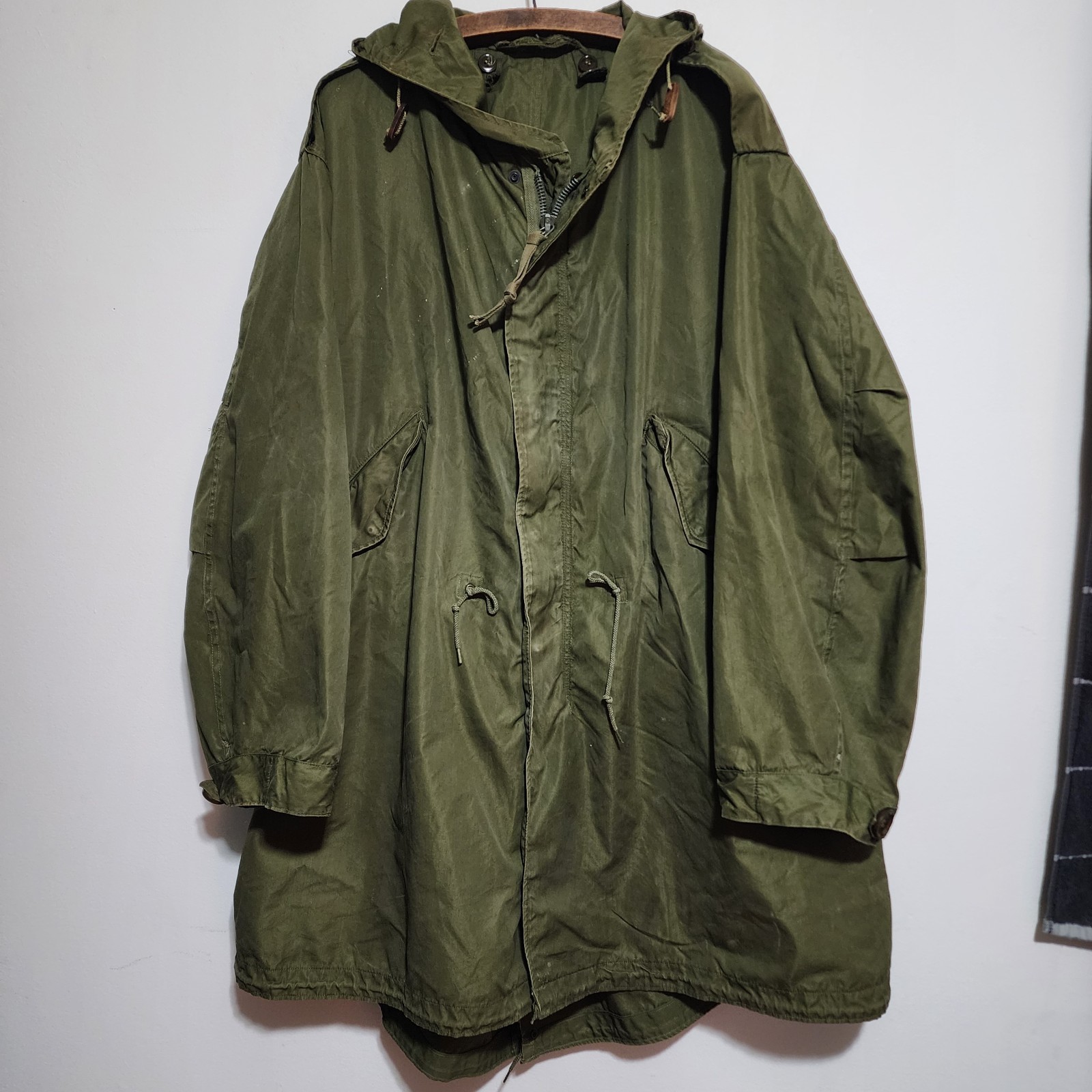 Vtg US Army M-1951 Fishtail Parka Shell Hudson Garment Co 1952 Korean War M51