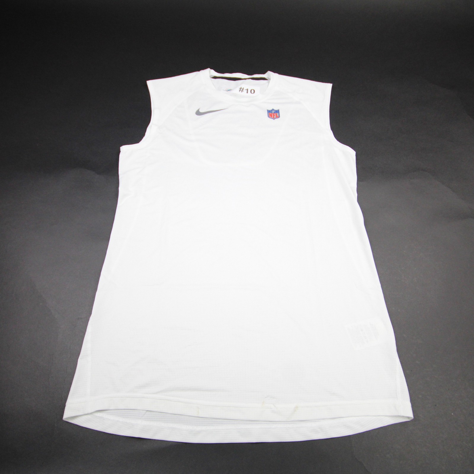 Miami Dolphins Nike NFL On Field Dri-Fit Sleeveless Shirt Men's Off-White Used