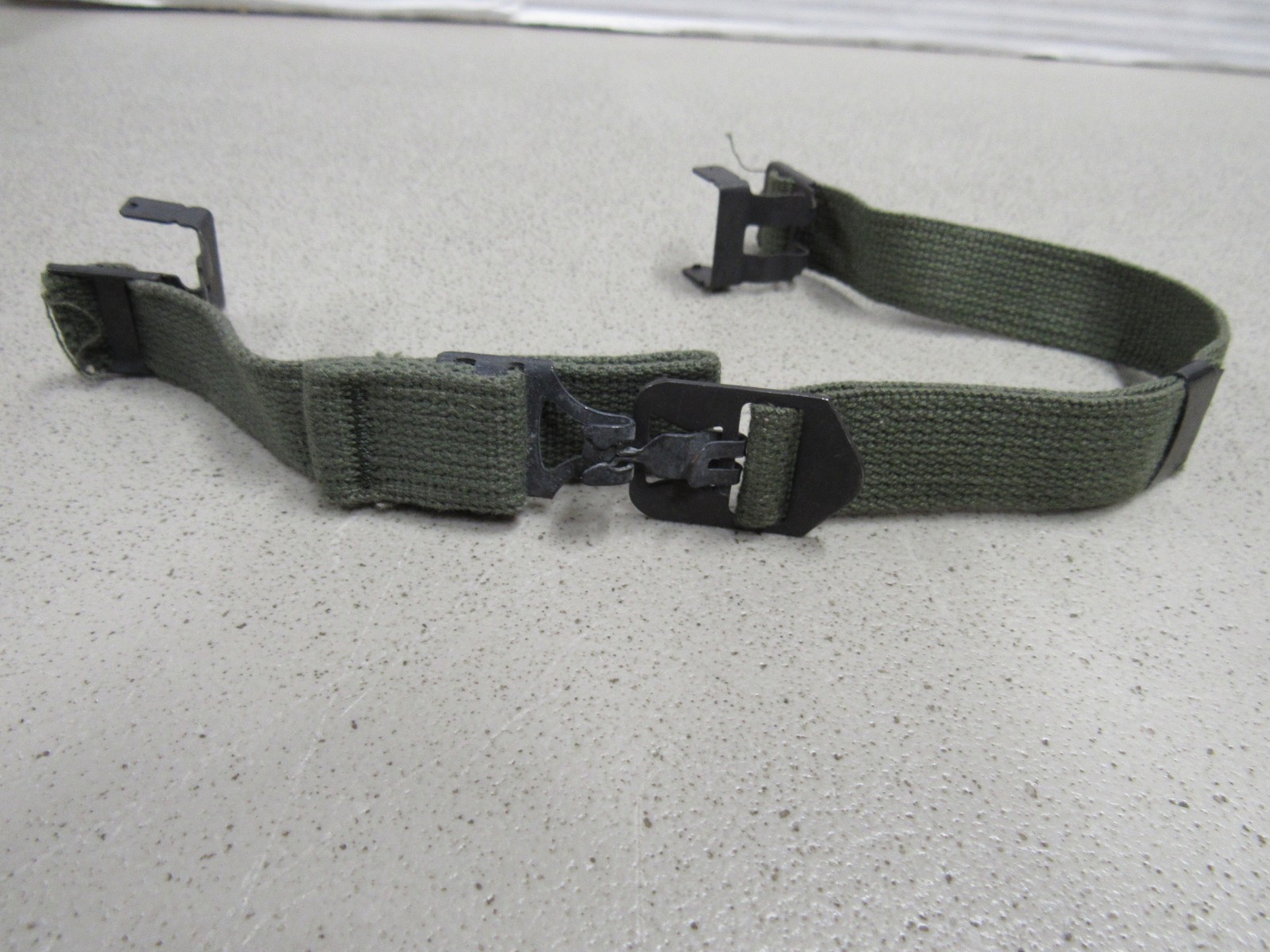 US Vietnam Era M1 Helmet Chinstrap Cotton Webbing OD Green Type 1 UnMarked RUST