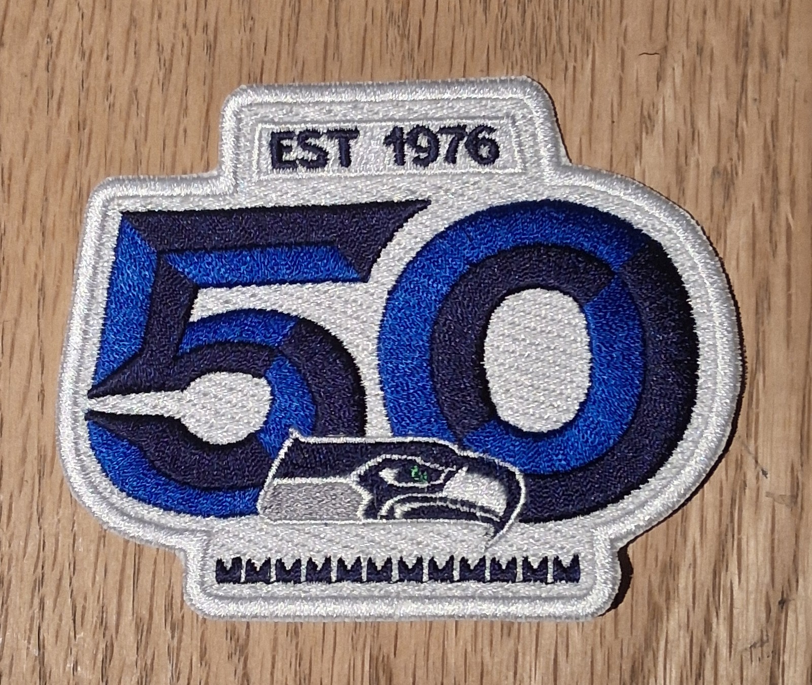 Super Bowl Seahawks 50th Anniversary Embroidered Iron / Sew-On Patch