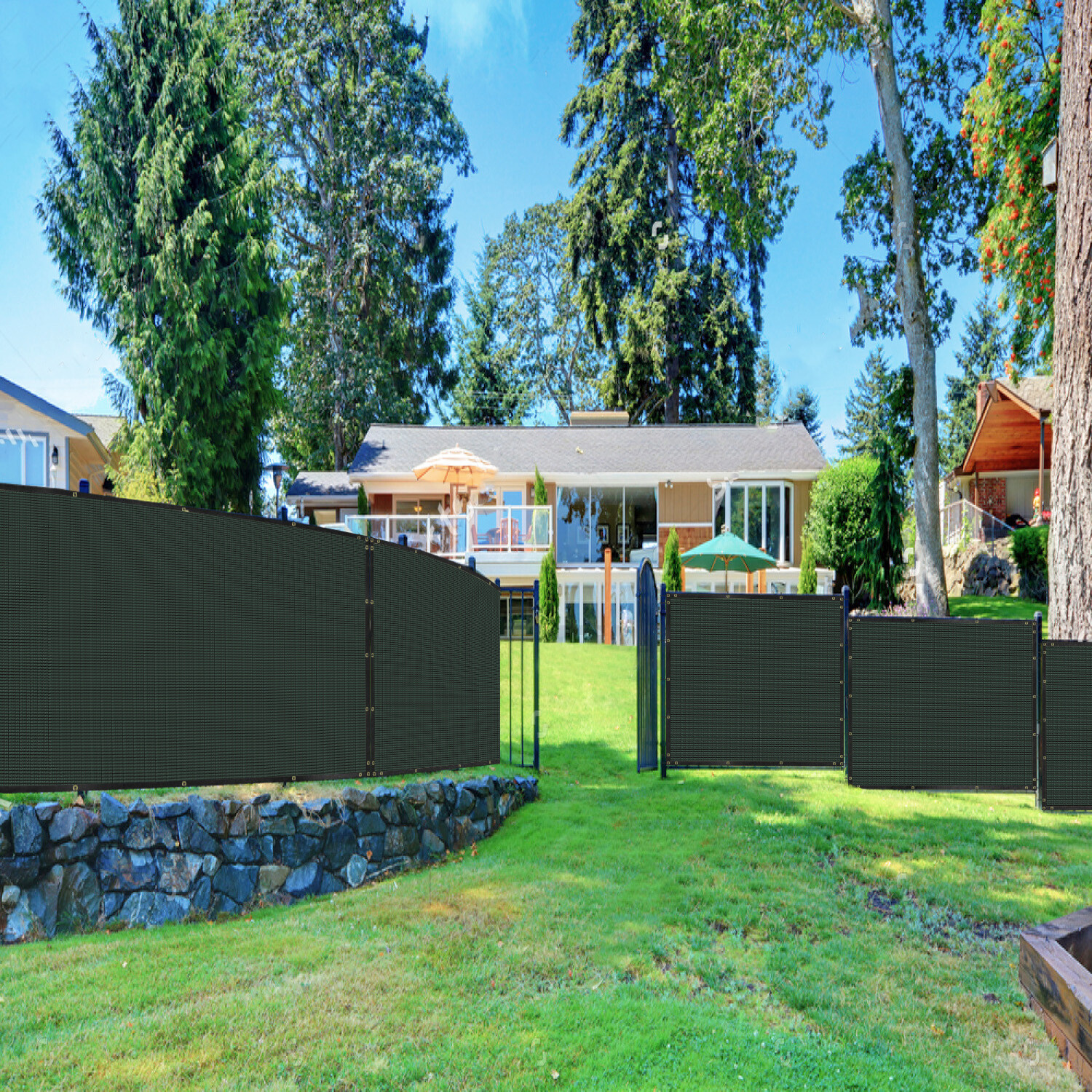 4' 5' 6' 8' tall Outdoor Fence Windscreen Privacy Screen Shade Cover Garden Pool