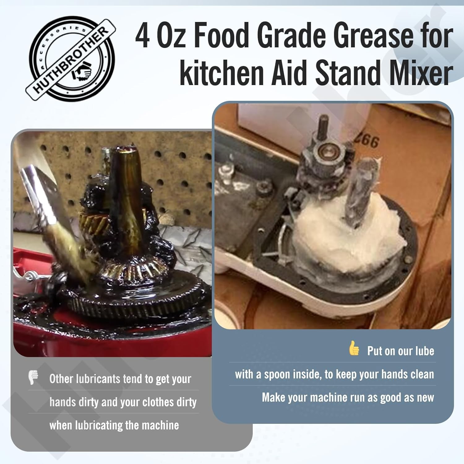 4 Oz Food Grade Grease for kitchen Aid Stand Mixer - by Huthbrother,...