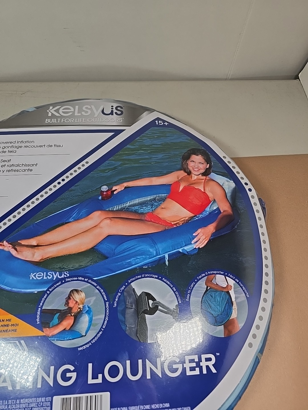 Kelsyus Floating Lounger Pool Float With Cup Holder Supports Up To 250LB New