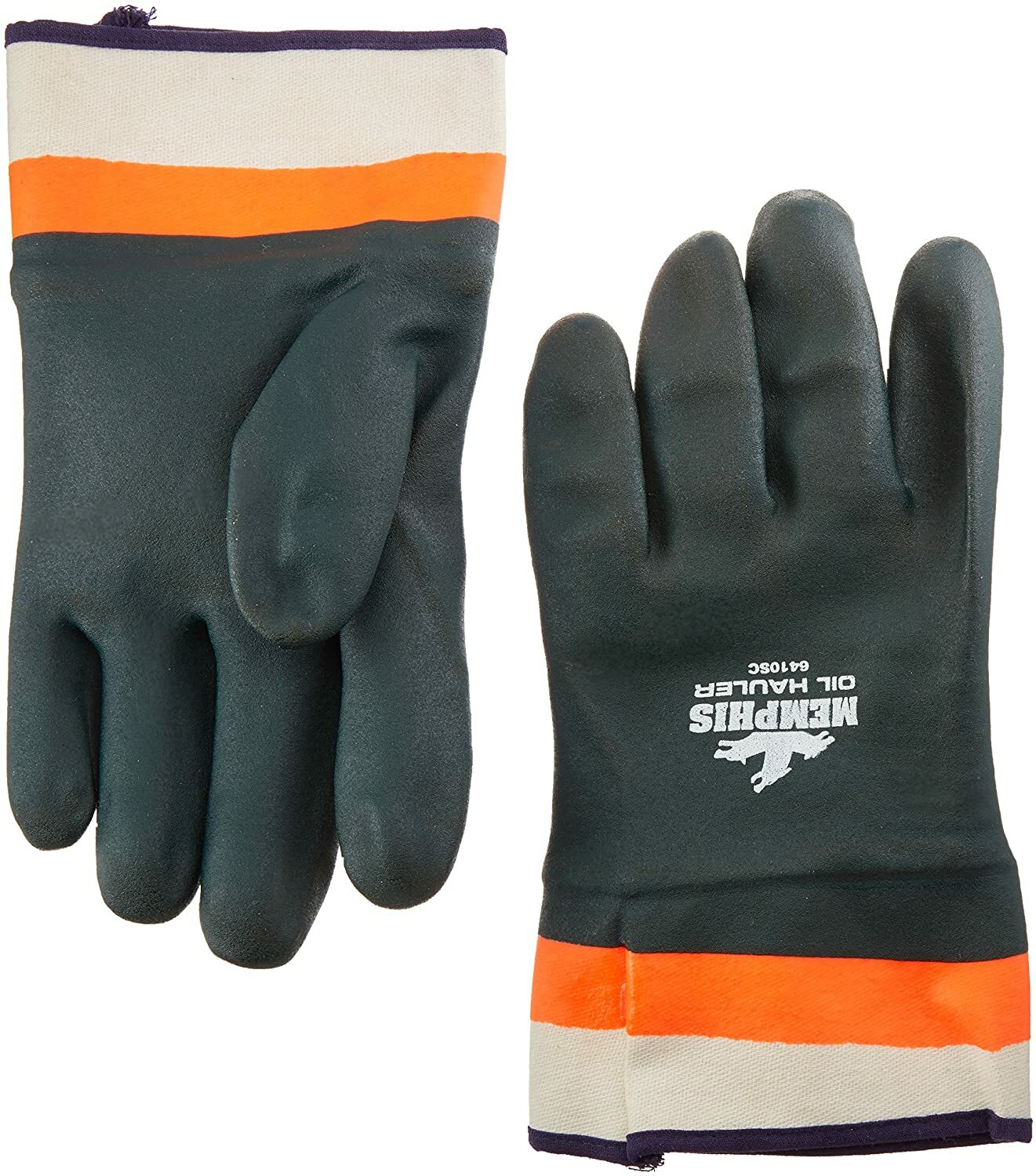 MCR SAFETY CHEMICAL RESISTANT GLOVES DOUBLE DIPPED RUBBER WORK GLOVES SIZE LARGE