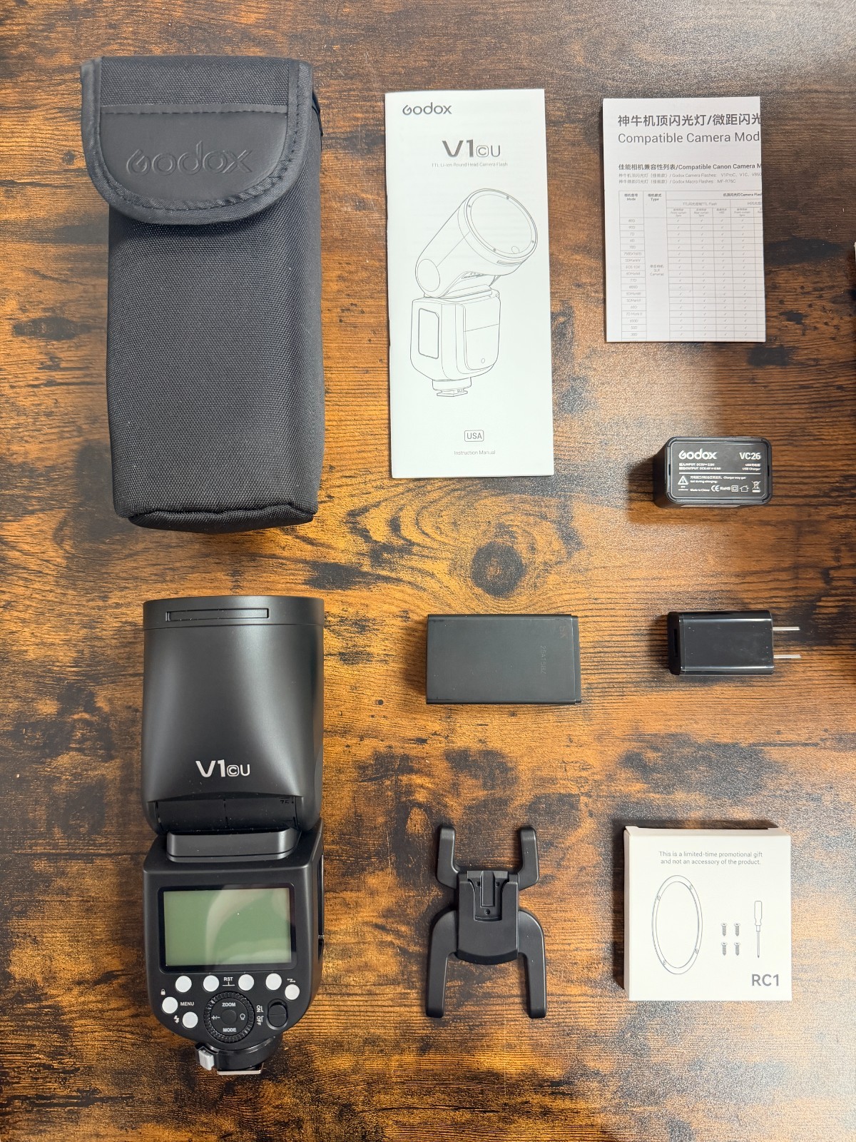 Godox V1 Flash for Canon E-TTL / E-TTL II - Black