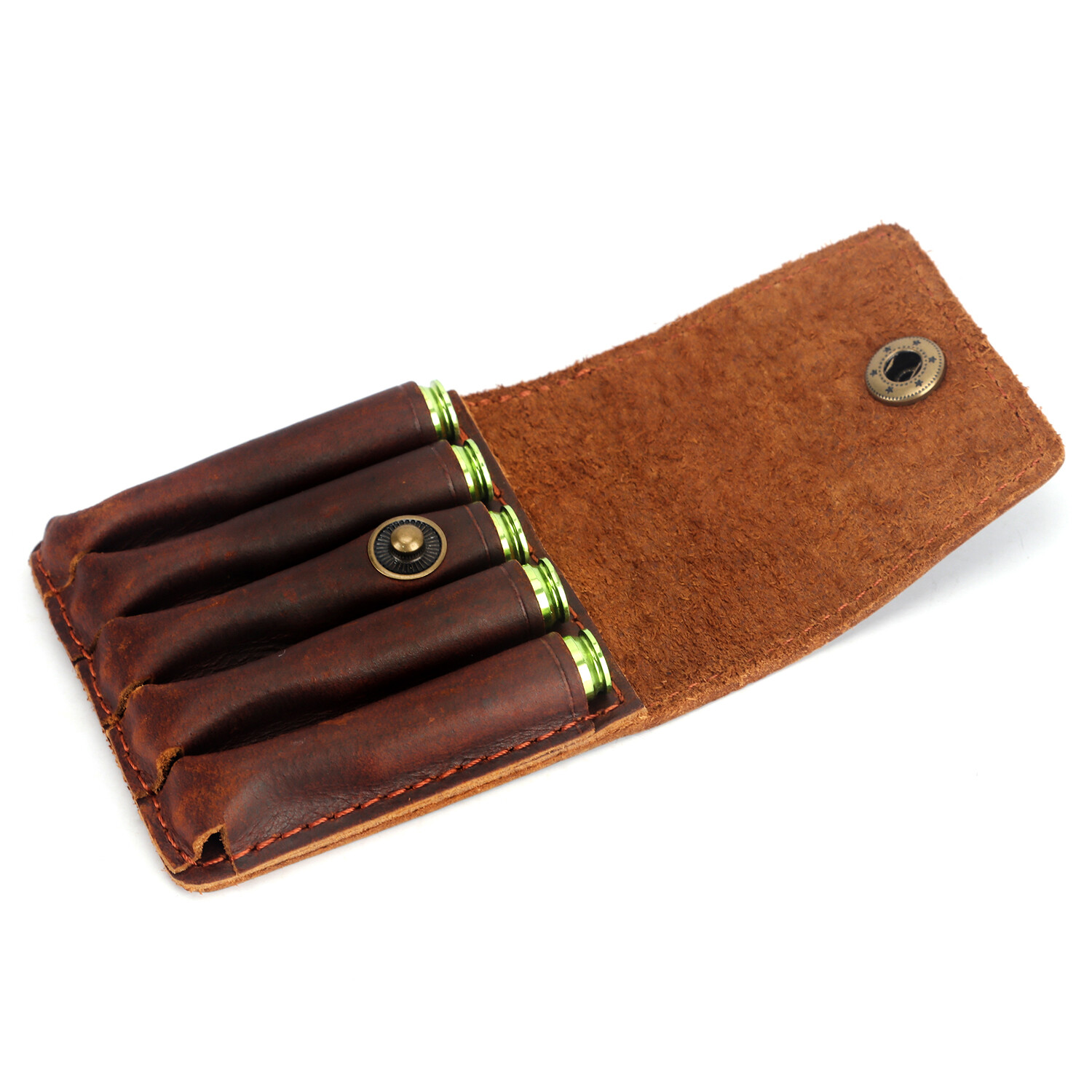 TOURBON Leather Rifle Bullets Ammo Belt Holder Pouch Cartridge Shell Wallet US