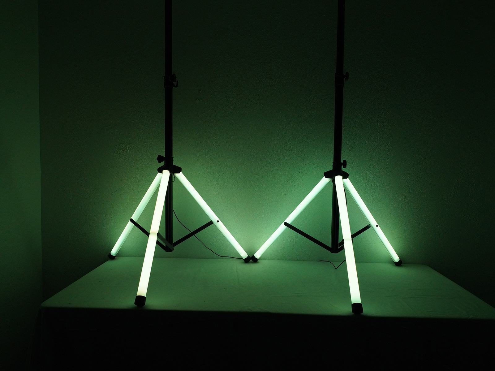 2) Rockville PARTY STAND LED DJ Tripod Speaker Stands+RGB Remote+Sound Activated